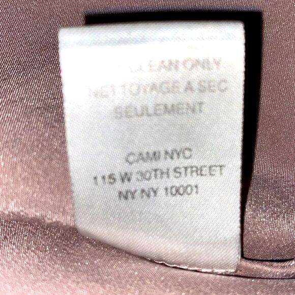 CAMI NYC REVOLVE $175 Silk Lace Charmeuse Racer Camisole XS Mauve Pink EUC - Picture 9 of 11